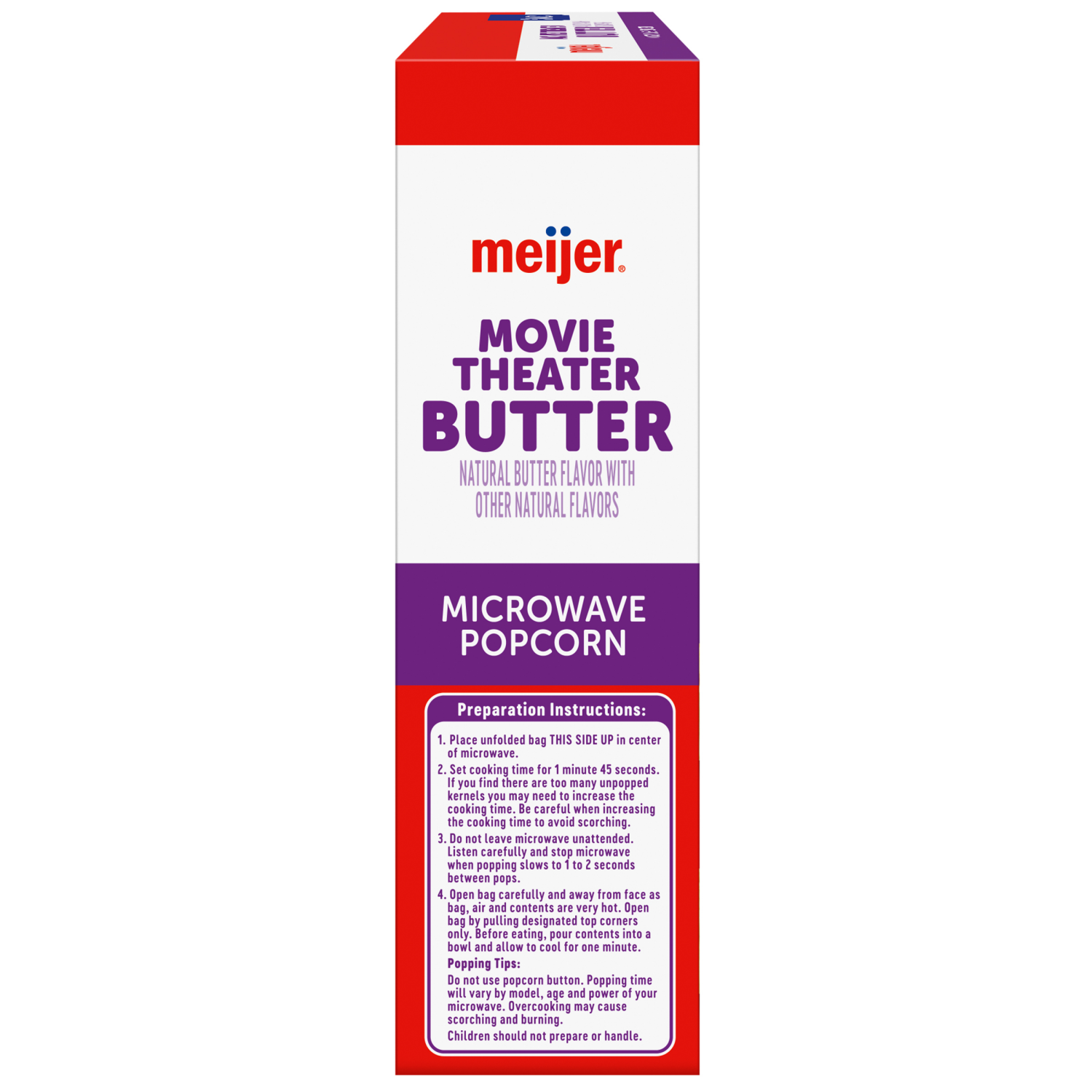slide 2 of 5, Meijer Movie Theater Butter Microwave Popcorn, 6 ct; 15.3 oz