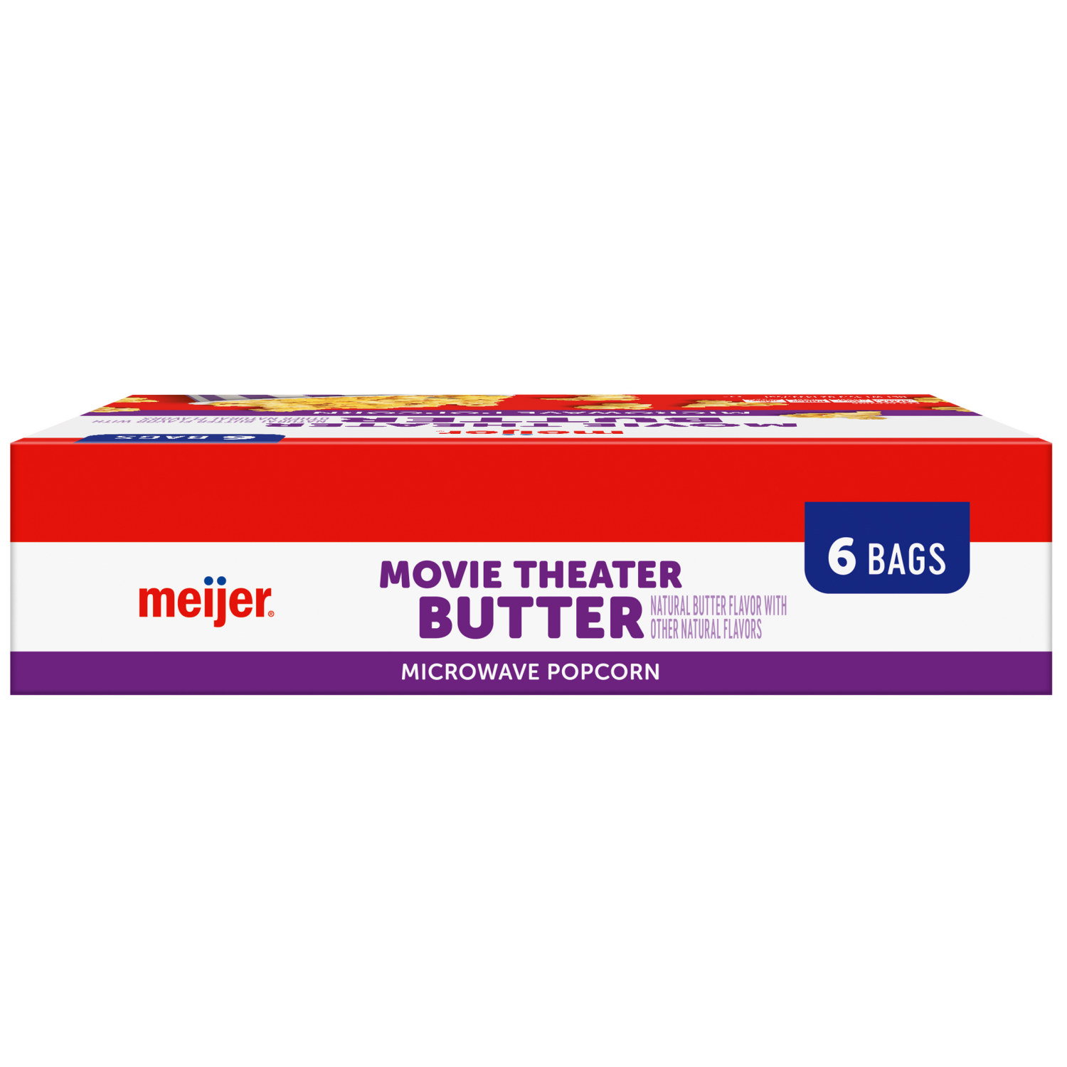 slide 5 of 5, Meijer Movie Theater Butter Microwave Popcorn, 6 ct; 15.3 oz