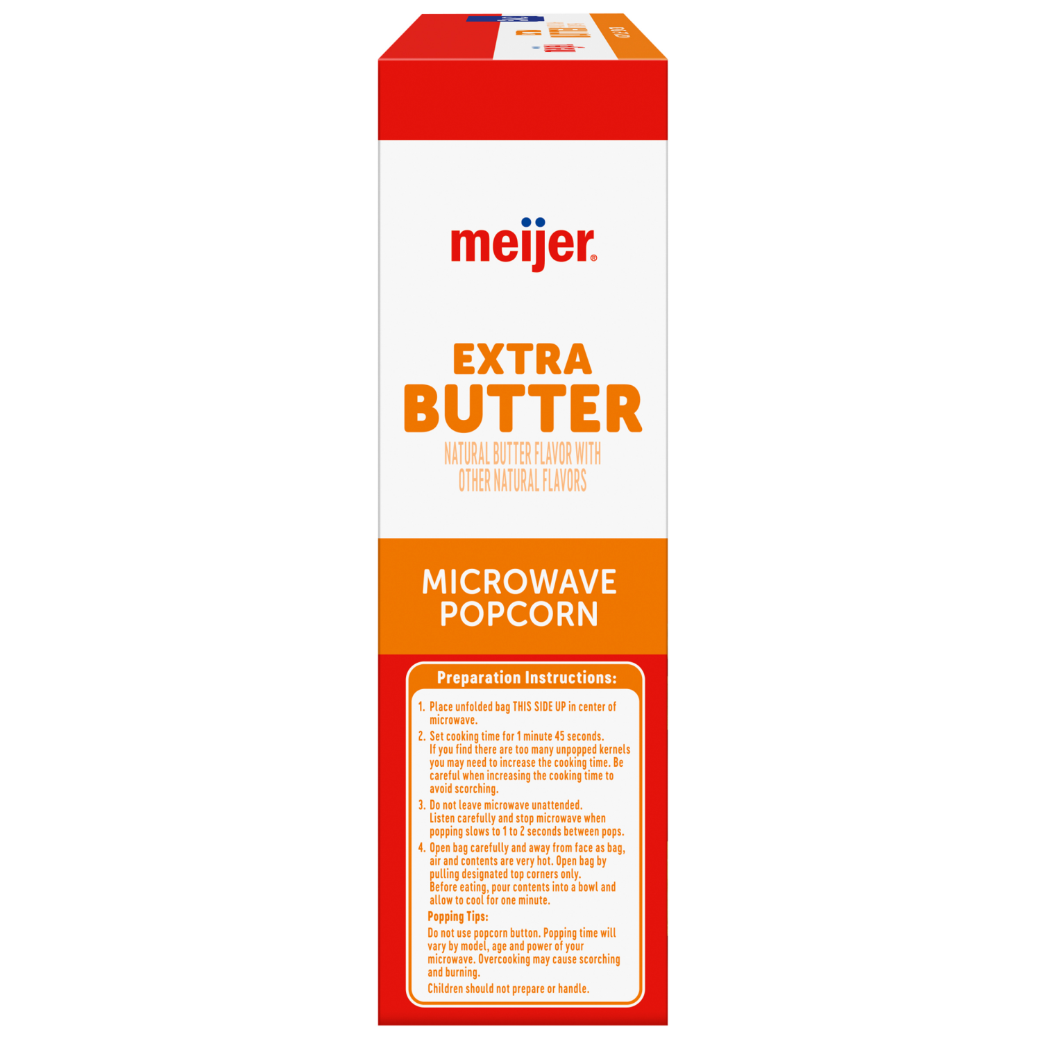 slide 2 of 5, Meijer Extra Butter Microwave Popcorn - 6 ct; 14.4 oz, 6 ct; 14.4 oz