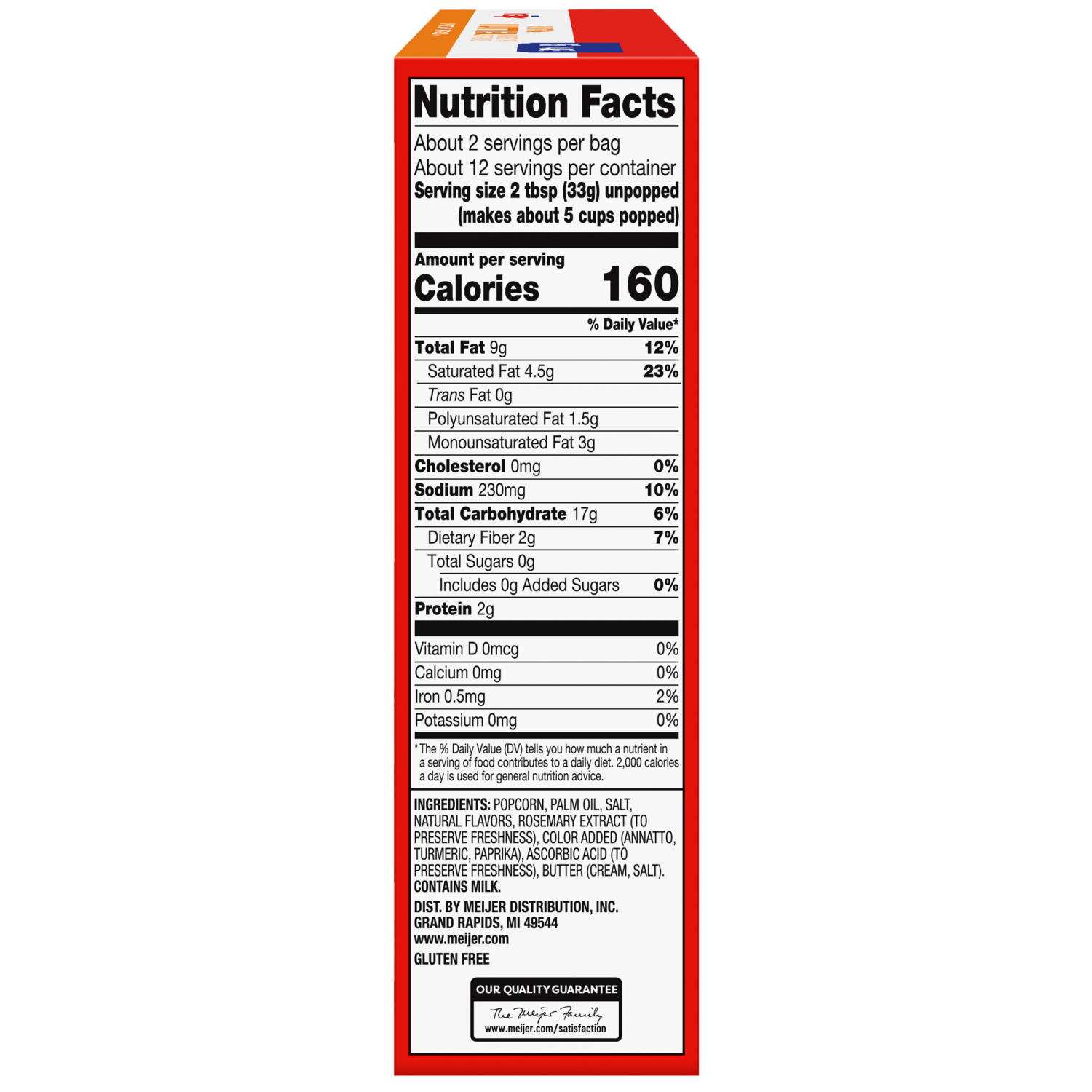 slide 3 of 5, Meijer Extra Butter Microwave Popcorn - 6 ct; 14.4 oz, 6 ct; 14.4 oz