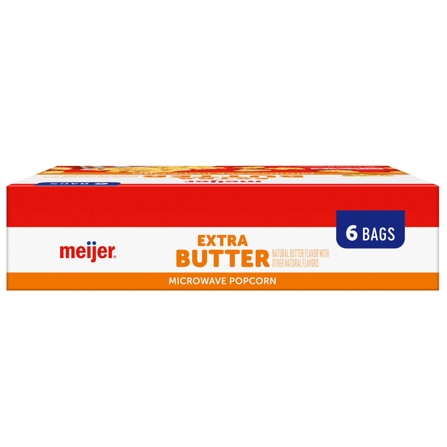 slide 5 of 5, Meijer Extra Butter Microwave Popcorn - 6 ct; 14.4 oz, 6 ct; 14.4 oz