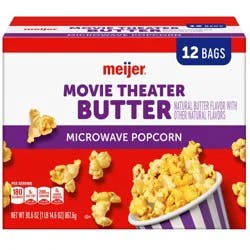 Meijer Movie Theater Butter Microwave Popcorn, 12 Count, 30.6 Oz