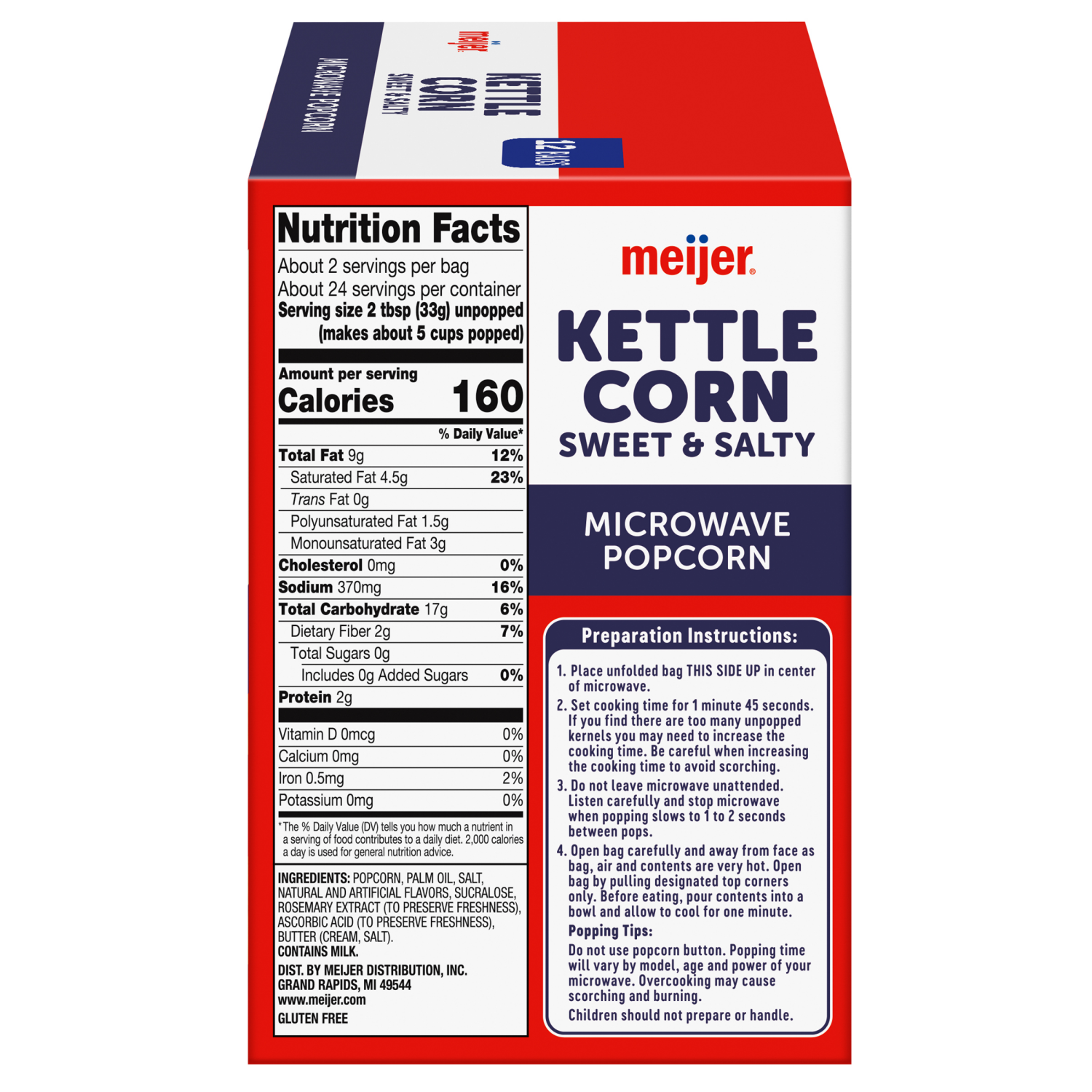 slide 3 of 5, Meijer Kettle Microwave Popcorn, 12 ct, 30.6 oz