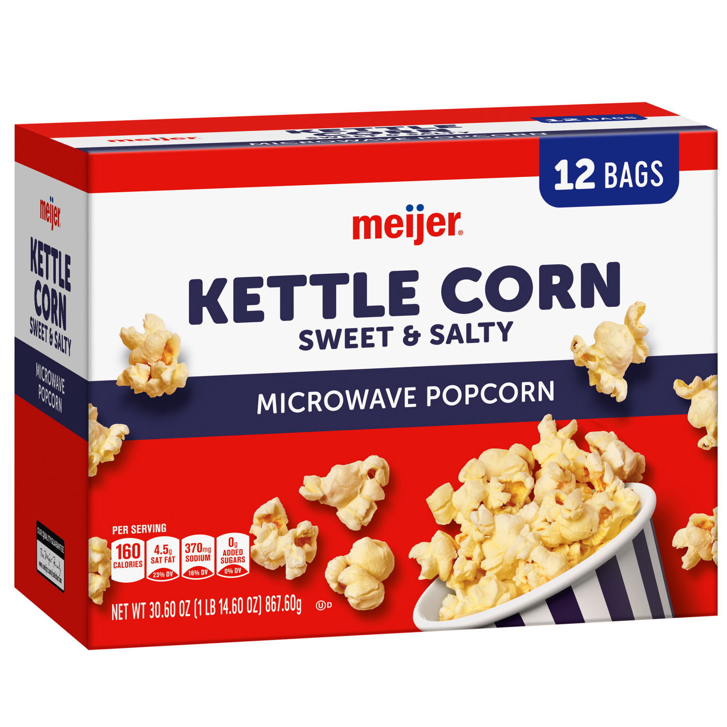 slide 4 of 5, Meijer Kettle Microwave Popcorn, 12 ct, 30.6 oz