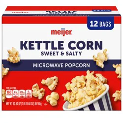 Meijer Kettle Microwave Popcorn, 12 Count, 30.6 Oz