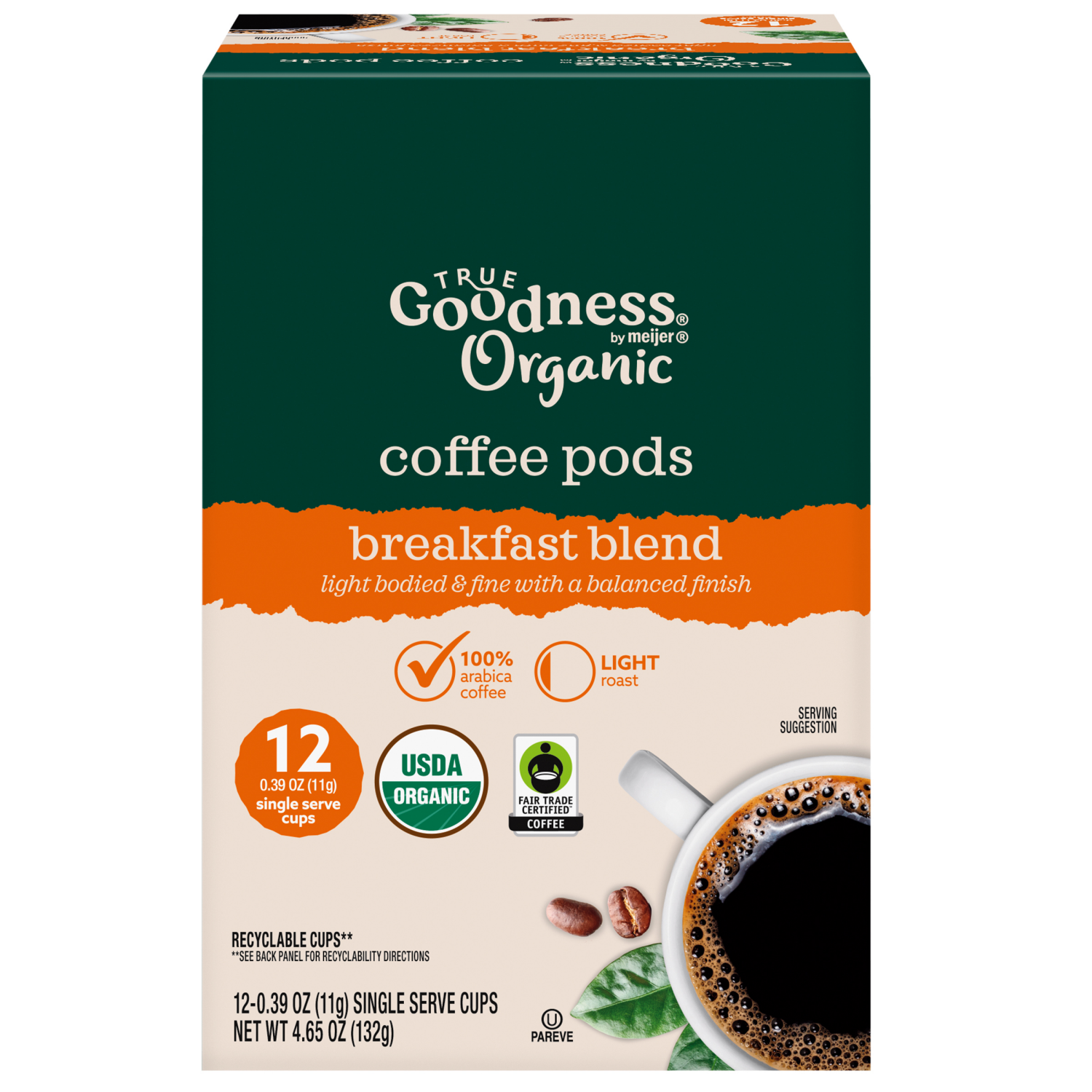 slide 8 of 8, True Goodness Org Coffee Pod Breakfast B- 12 ct, 12 ct