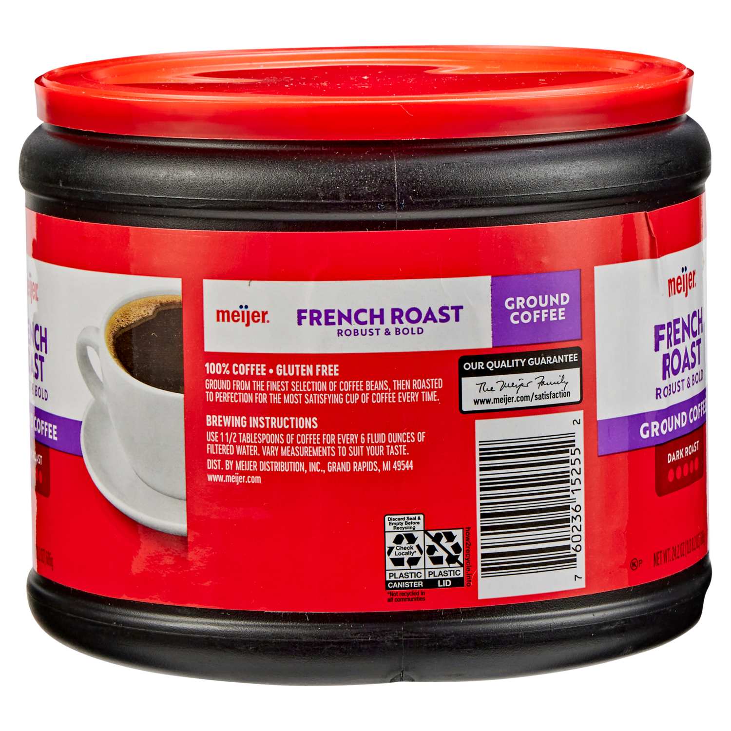 slide 5 of 8, Meijer French Roast Ground Coffee, 24.2 oz, 24.2 oz