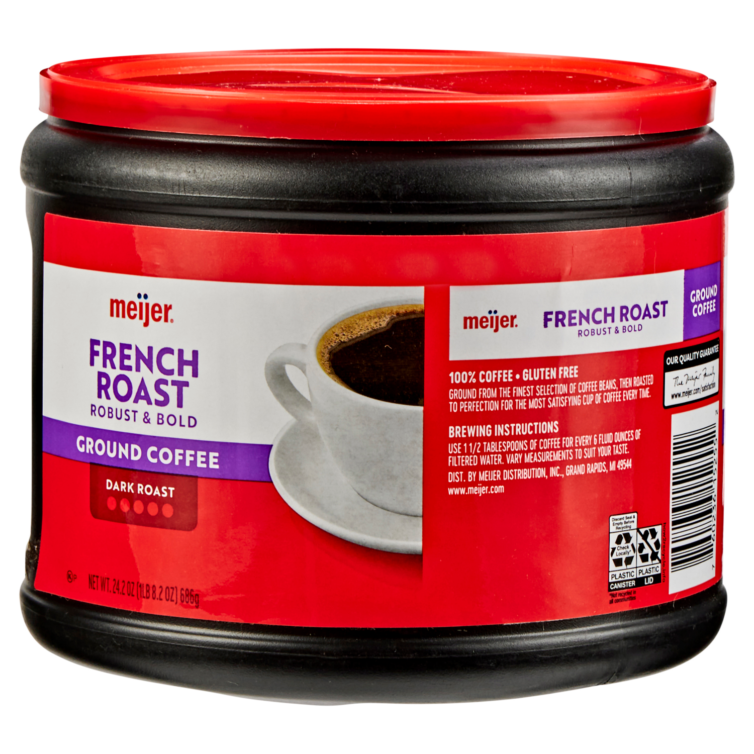 slide 6 of 8, Meijer French Roast Ground Coffee, 24.2 oz, 24.2 oz