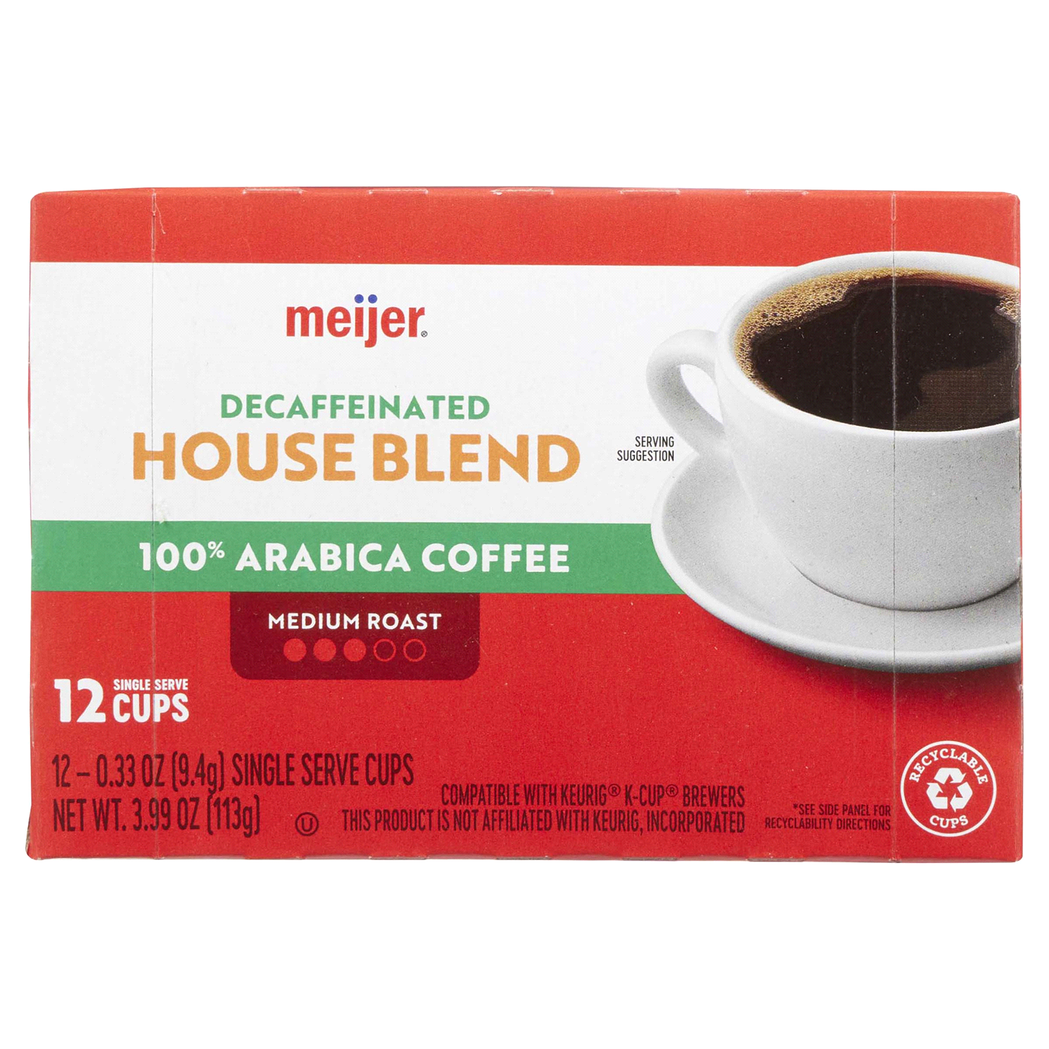 slide 5 of 5, Meijer Pods House Blend Decaf - 12 ct, 12 ct