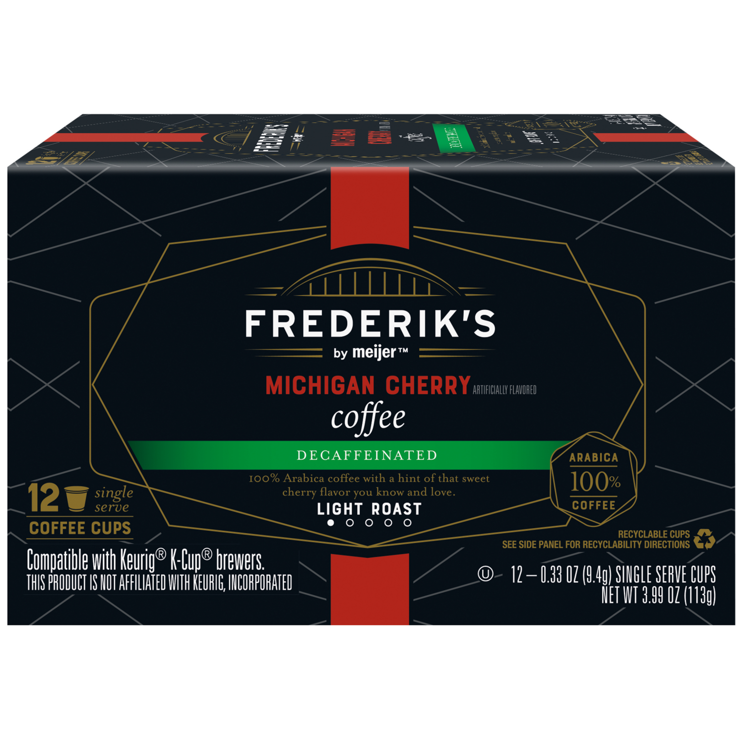 slide 1 of 5, FREDERIKS BY MEIJER Frederik’S By Meijer Decaf Michigan Cherry Coffee Pods - 12 ct, 12 ct