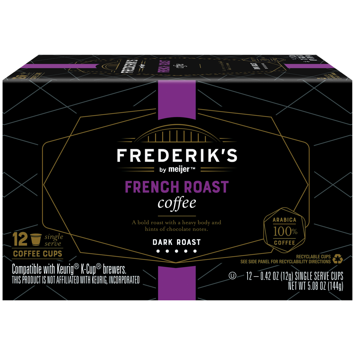 slide 1 of 8, FREDERIKS BY MEIJER Frederik’s by Meijer French Roast Coffee Pods - 12 ct, 12 ct