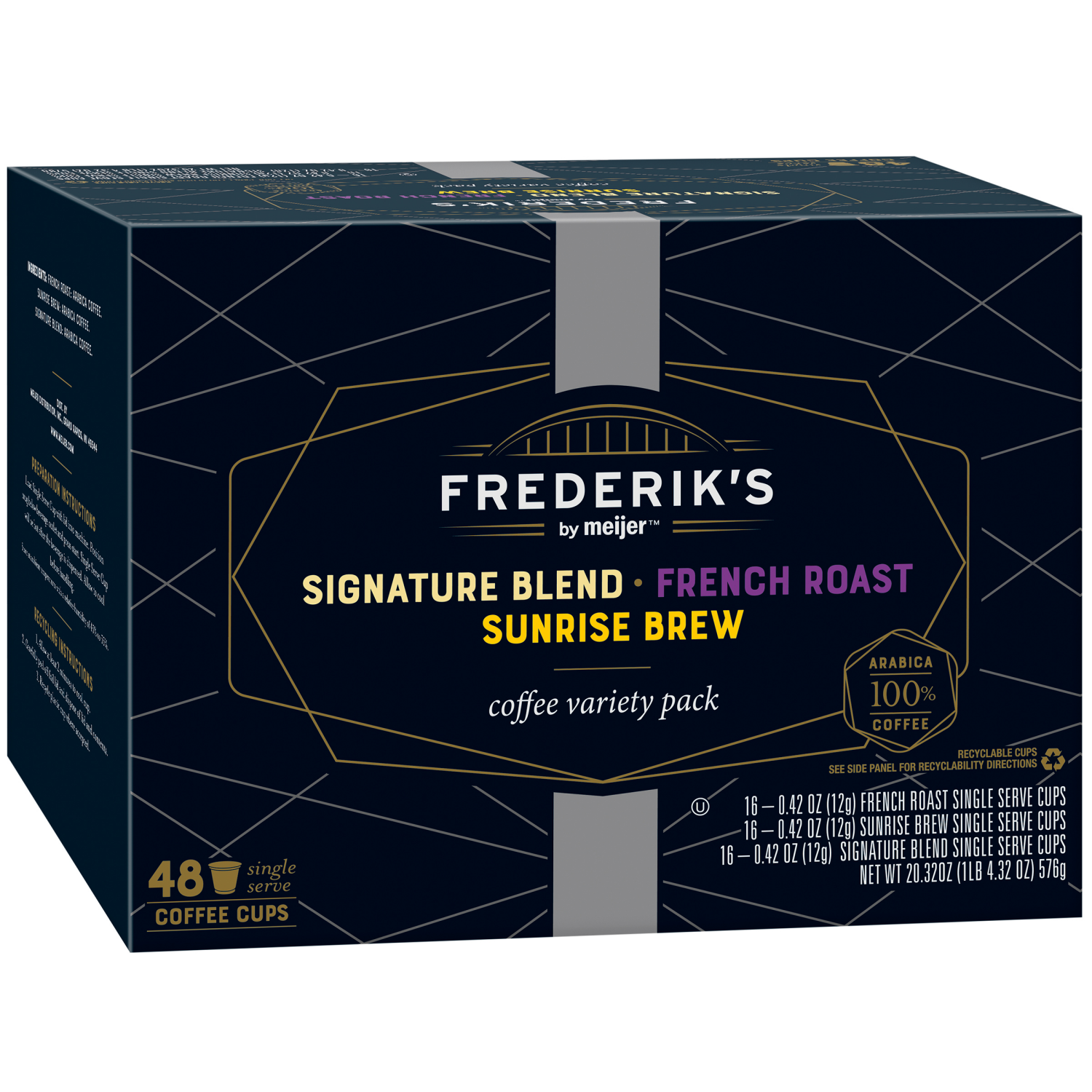 slide 4 of 5, Frederik’s by Meijer Variety Pack Coffee Pods - 48 ct, 48 ct