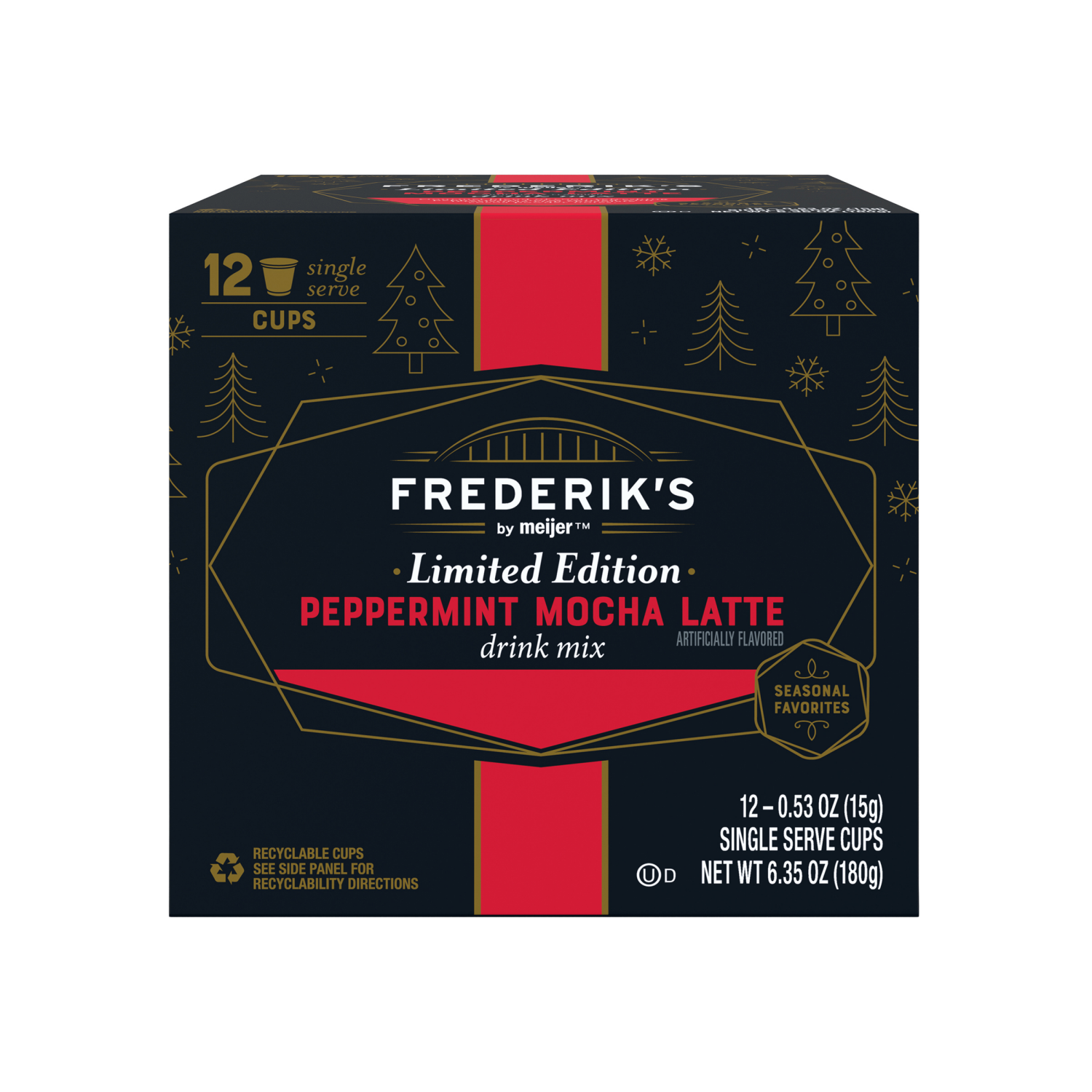 slide 4 of 8, FREDERIKS BY MEIJER Frederiks by Meijer Peppermint Mocha Seasonal Coffee Pods, 12 ct