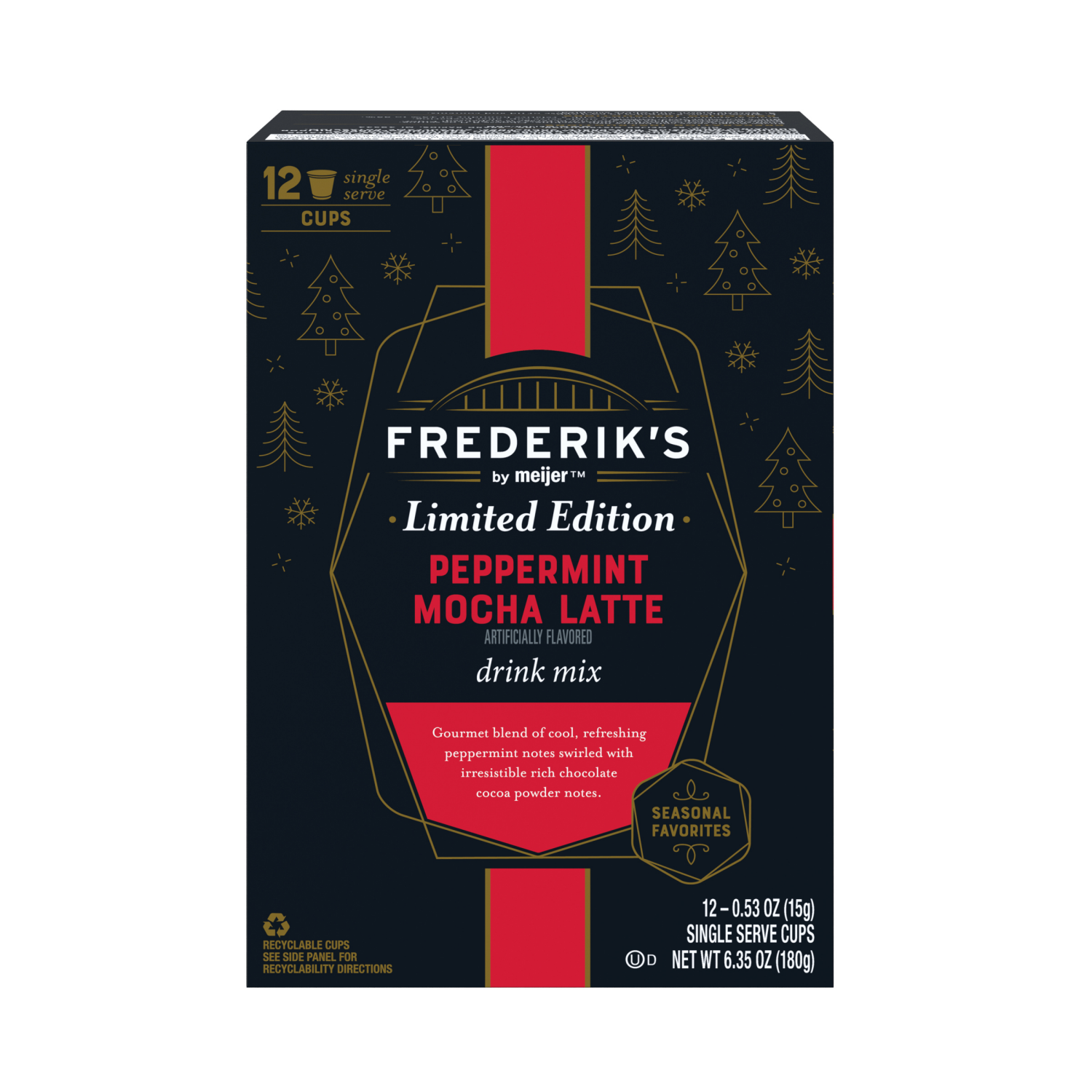 slide 8 of 8, FREDERIKS BY MEIJER Frederiks by Meijer Peppermint Mocha Seasonal Coffee Pods, 12 ct