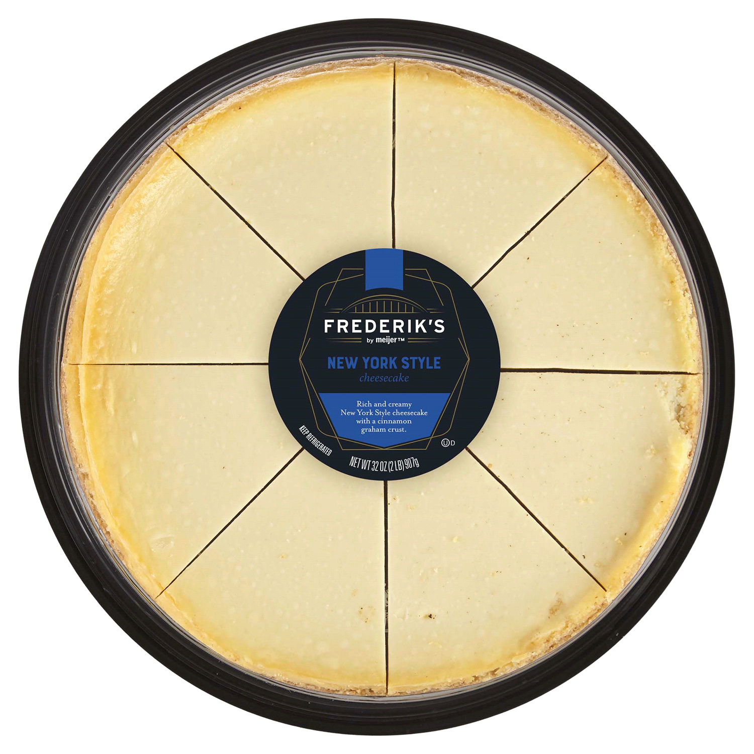 slide 1 of 4, FREDERIKS BY MEIJER Frederik's by Meijer New York Style Cheesecake, 8 in, 32 oz