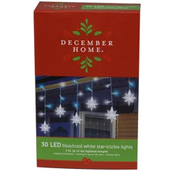December Home Light Set Sparkling Liberty Star Curtain Light Set