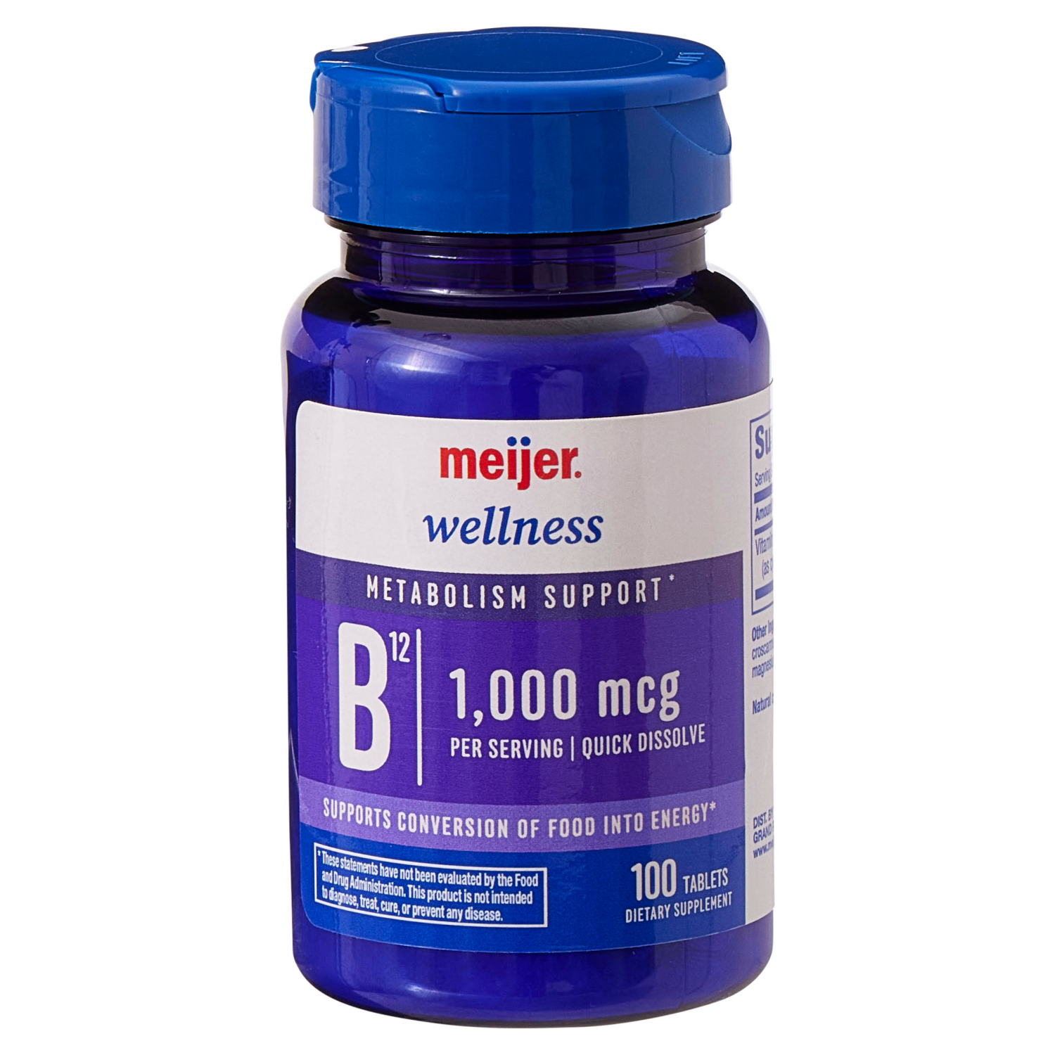 slide 1 of 2, Meijer Bb Vit B12 1000Mcg Subl Tab, 100 ct