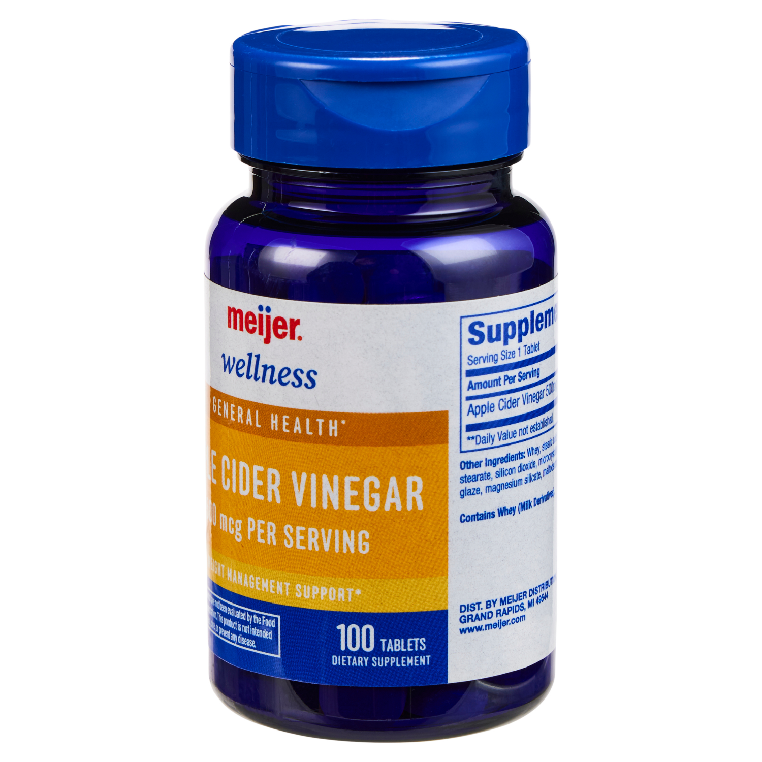 slide 3 of 3, Meijer Apple Cider Vinegar Tablets, 100 ct