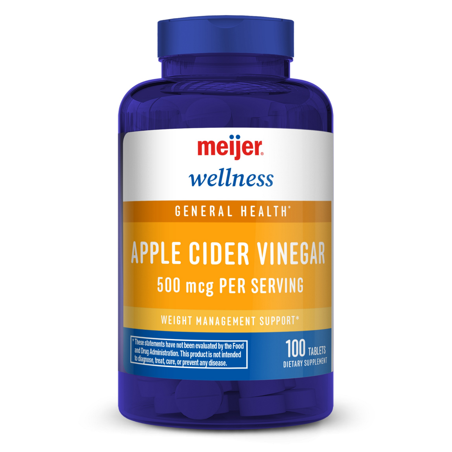 slide 1 of 3, Meijer Apple Cider Vinegar Tablets, 100 ct