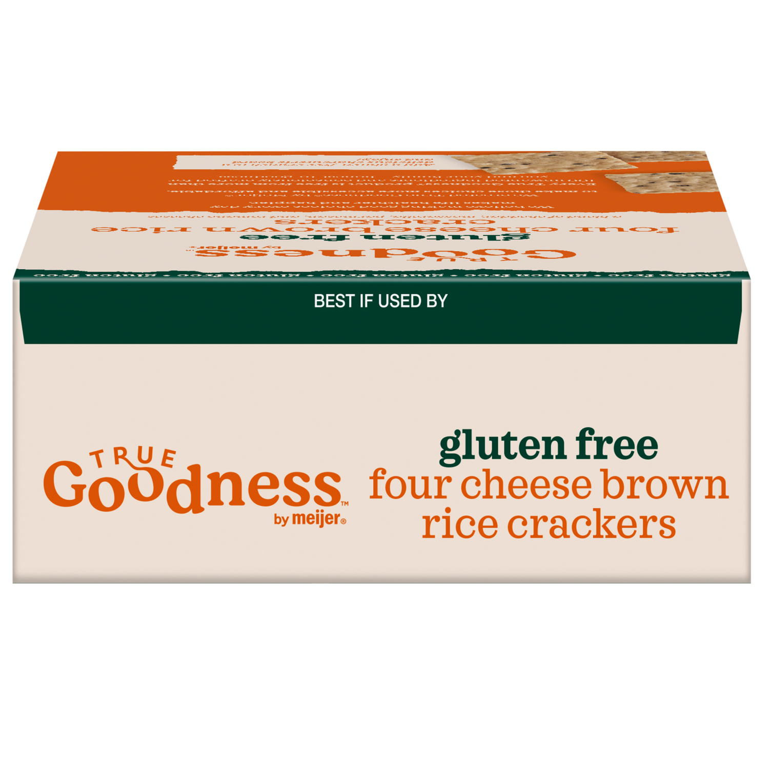 slide 5 of 5, Meijer Rice Crackers, Four Cheese, 3.5 oz