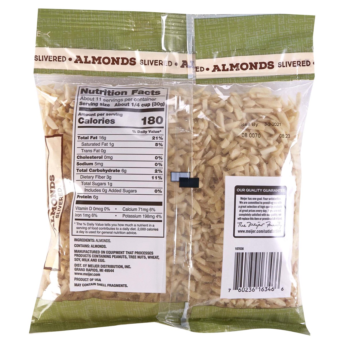 slide 2 of 2, Fresh from Meijer Slivered Almonds, 12 oz