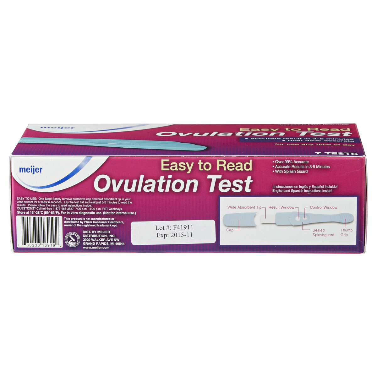 slide 4 of 6, Meijer Ovulation Test, 7 ct