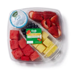 FRESH FROM MEIJER Mixed Fruit Tray with Dip, 32 oz