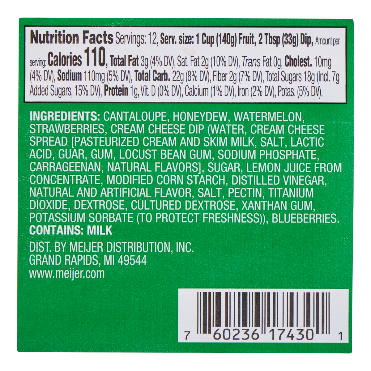 slide 2 of 3, Fresh From Meijer Mixed Fruit Tray with Dip, 72 oz, 72 oz