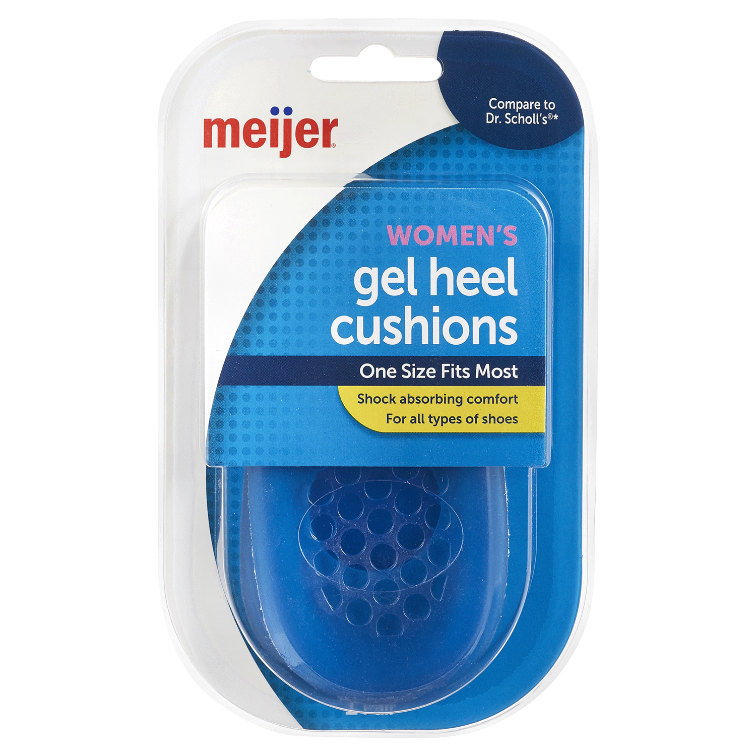 slide 1 of 2, Meijer Gel Heel Cushions - Women's, 1 Pair, 1 ct