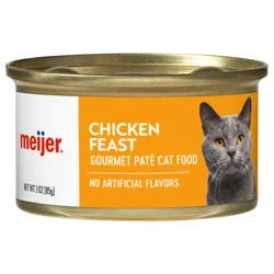 Meijer Gourmet Pate' Chicken Feast Cat Food, 3 Oz
