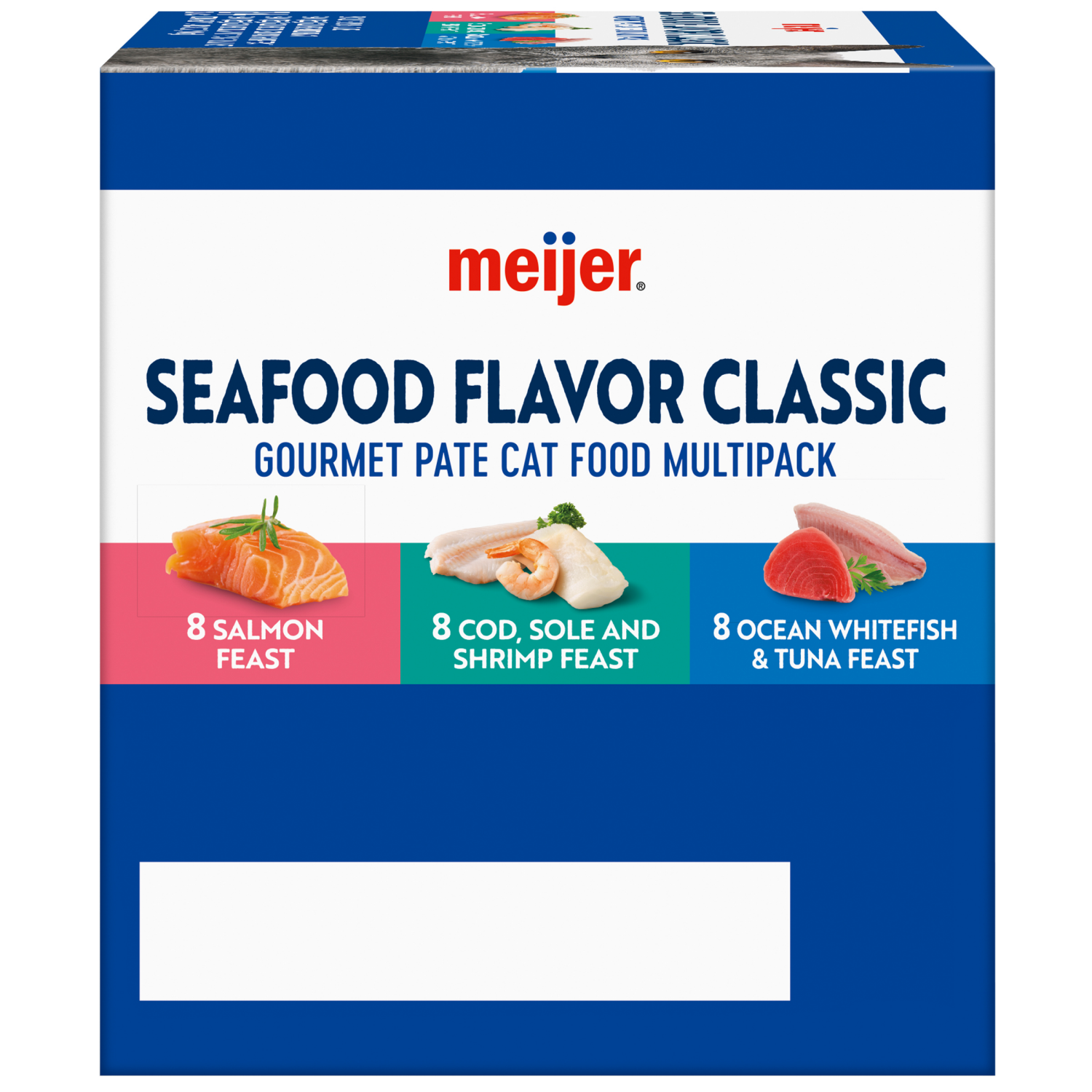 slide 5 of 8, Meijer Gourmet Seafood Pate' Variety Pack Wet Cat Food, 24 ct; 3 oz