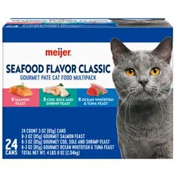 Meijer Gourmet Seafood Pate' Variety Pack Wet Cat Food