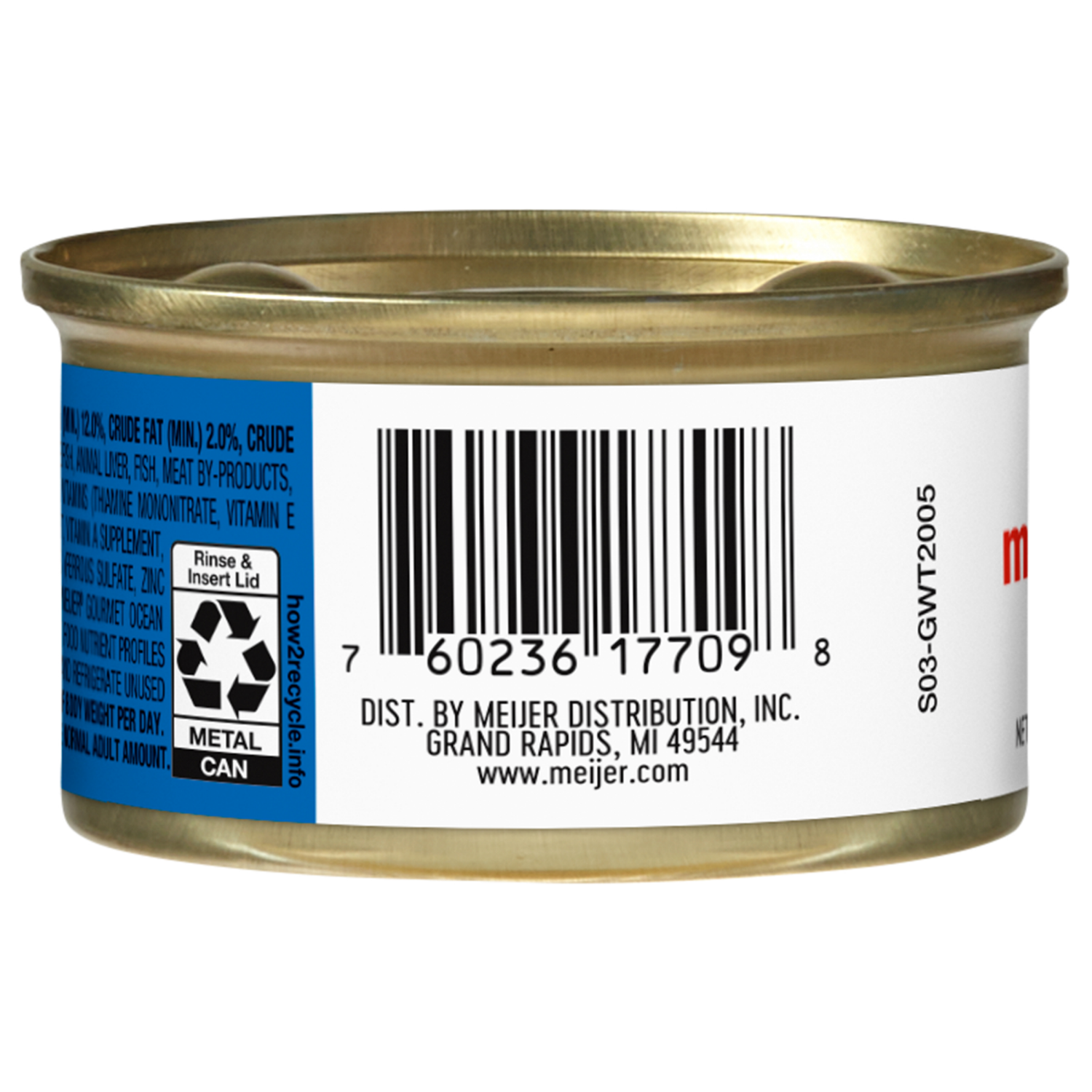 slide 2 of 3, Meijer Gourmet Pate'Ocean Whitefish & Tuna Feast Cat Food, 3 oz, 3 oz