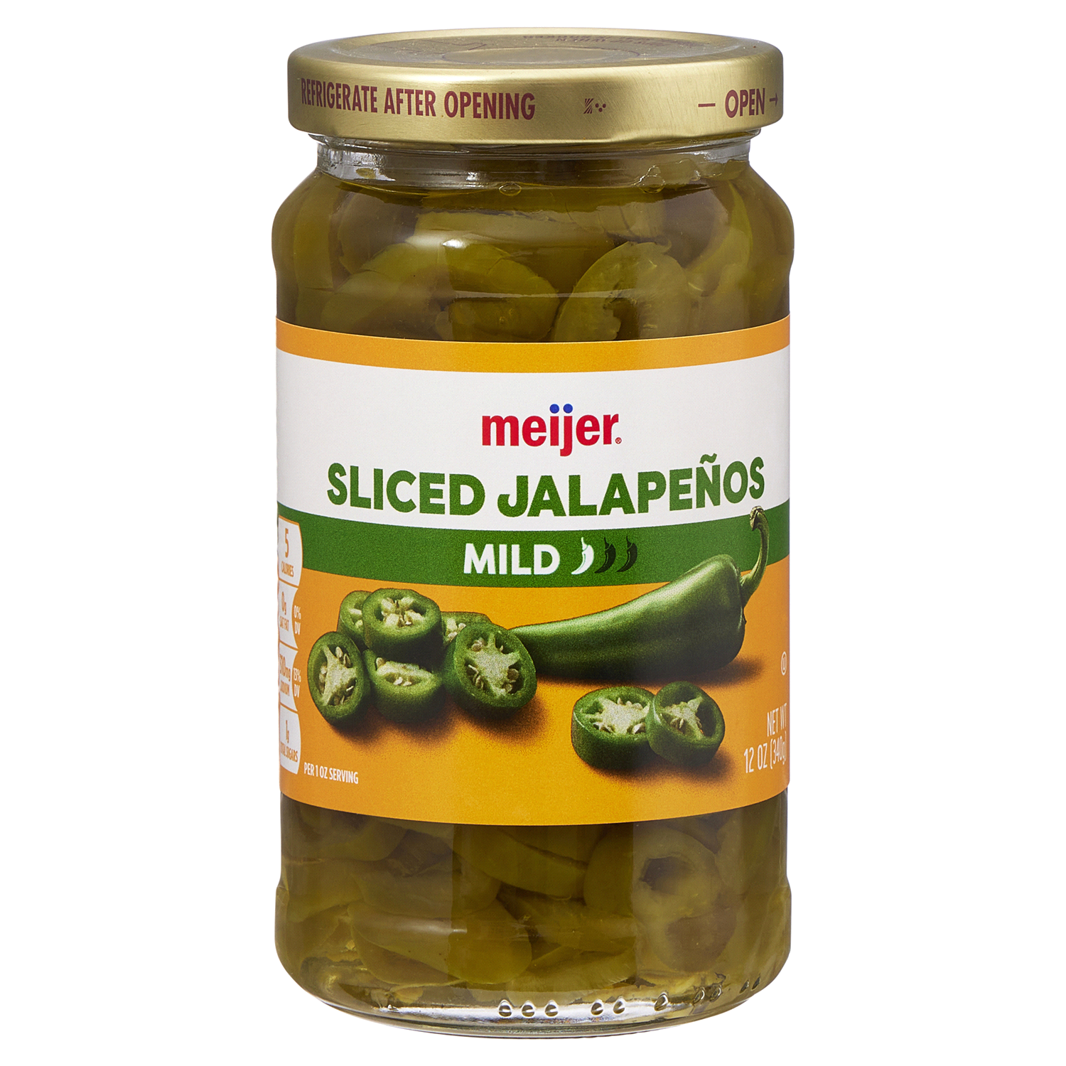slide 1 of 4, Meijer No Heat Sliced Jalapenos, 4 oz