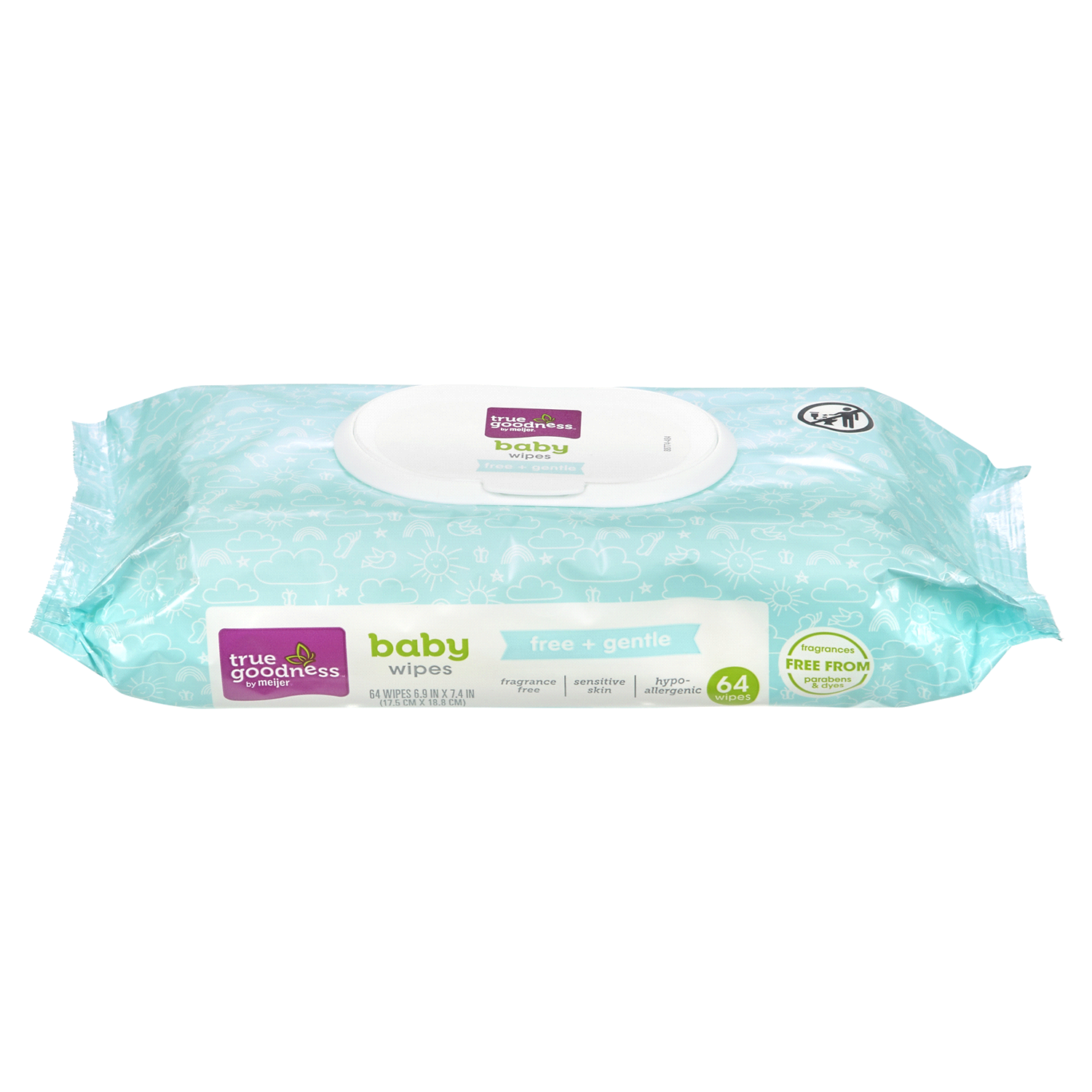 slide 1 of 2, True Goodness Free & Gentle Baby Wipes, 64 ct