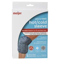 Meijer Leg & Knee Hot/Cold Sleeve, Black/Grey