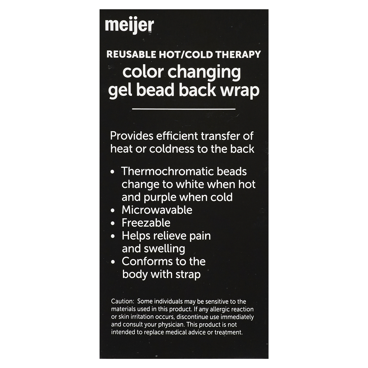 slide 2 of 2, Meijer Hot Or Cold Gel Bead Back Wrap, 1 ct