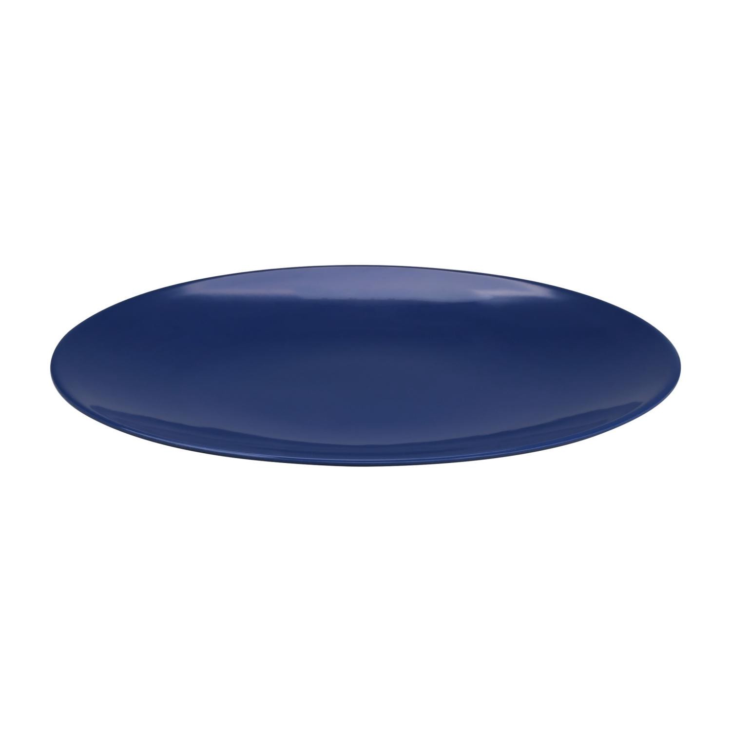 slide 1 of 3, ROOM & RETREAT Rr Summer Mel Dinner Plate 10.5" Navy, 10.5 in