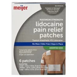 Meijer Lidocaine Pain Relief Patch