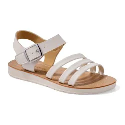 Falls Creek Girls' Stella Sandals, White, Size 13