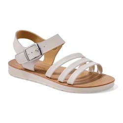 Falls Creek Girls' Stella Sandals, White, Size 4