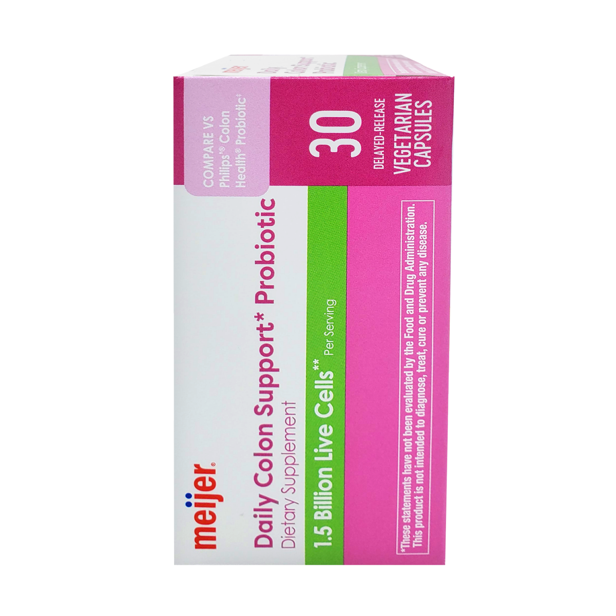 slide 2 of 4, Meijer Probiotic Colon Support Capsules, 30 ct