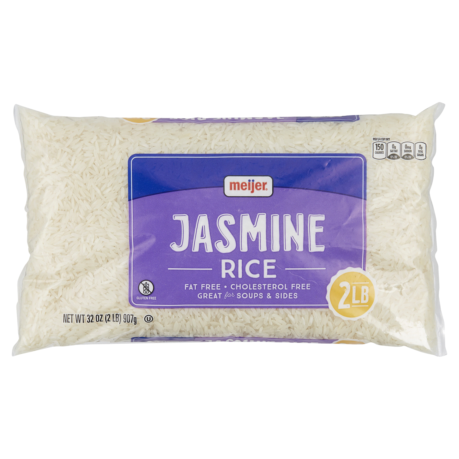 slide 1 of 2, Meijer Jasmine Rice, 32 oz