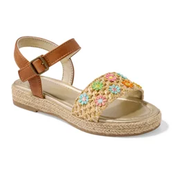 Falls Creek Girls' Chrissy Sandals, Tan, Size 3