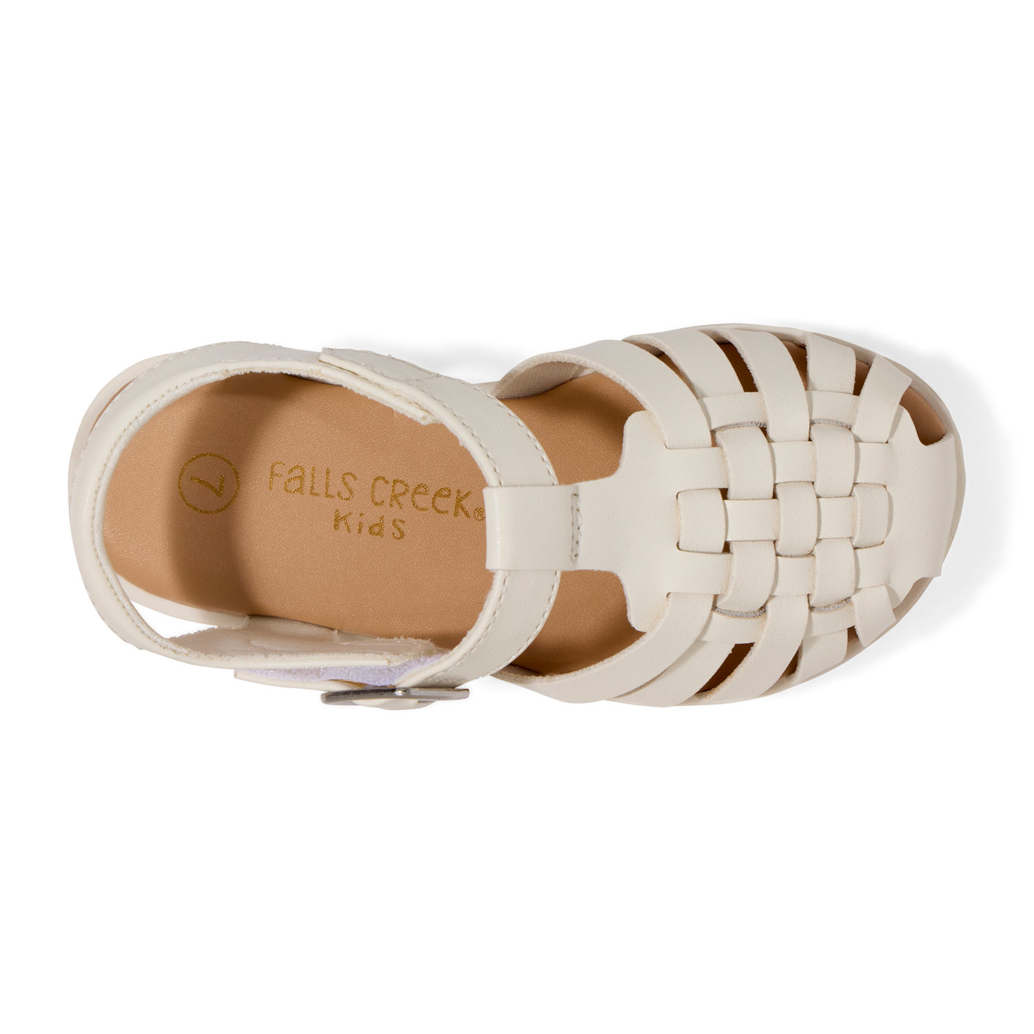 slide 3 of 6, Falls Creek Kids Fc Kids Tod Girls Sndl Molly, White, 9, 1 ct