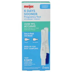 Meijer 6 Day Blue Pregnancy Test 2ct