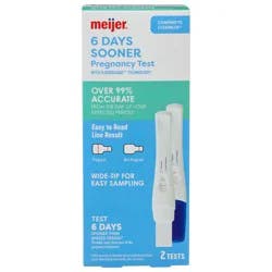 Meijer 6 Day Blue Pregnancy Test 2ct