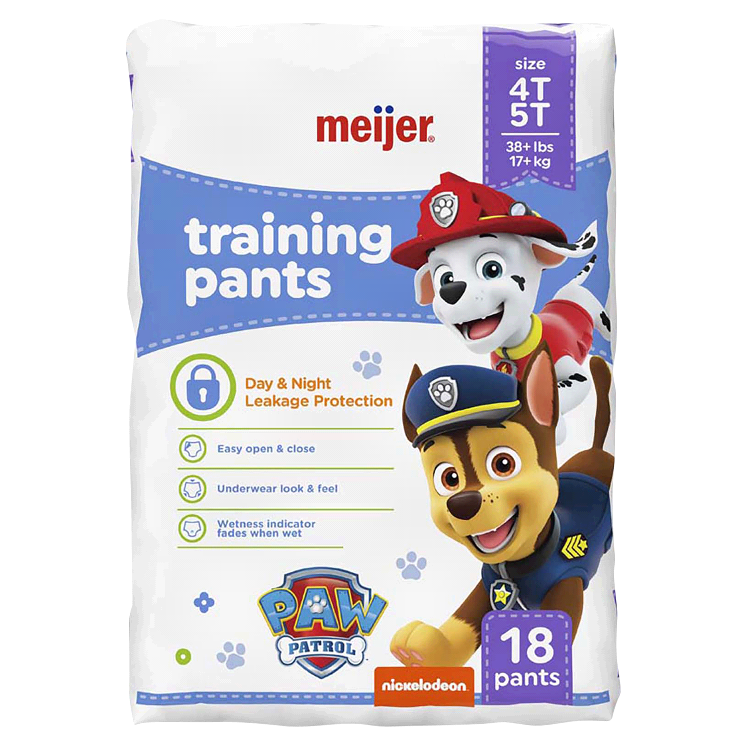 slide 2 of 8, Meijer Training Pants Jumbo, Boy 4T/5T, 18 ct