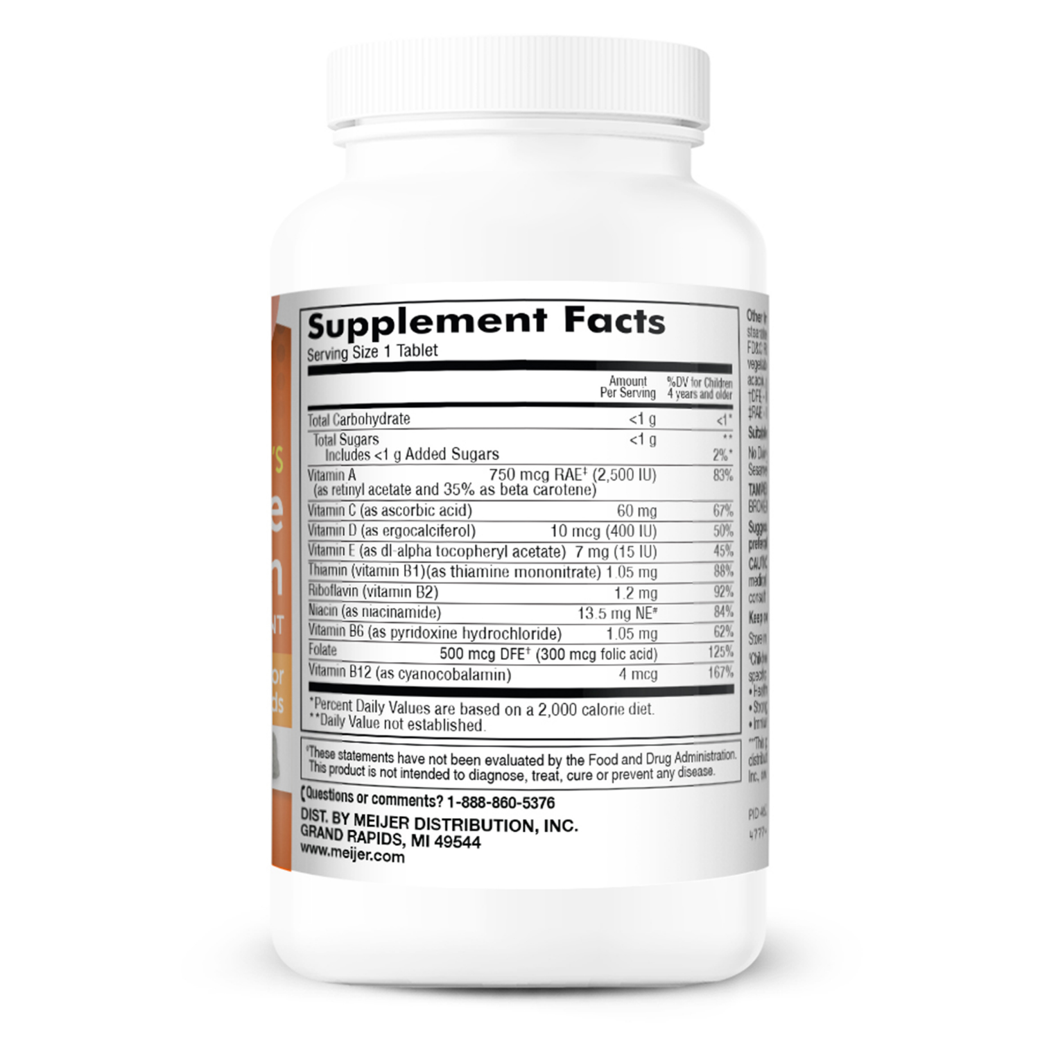 slide 3 of 3, Meijer Childrens Complete Multivitamin Chewable Tablets, 60 ct