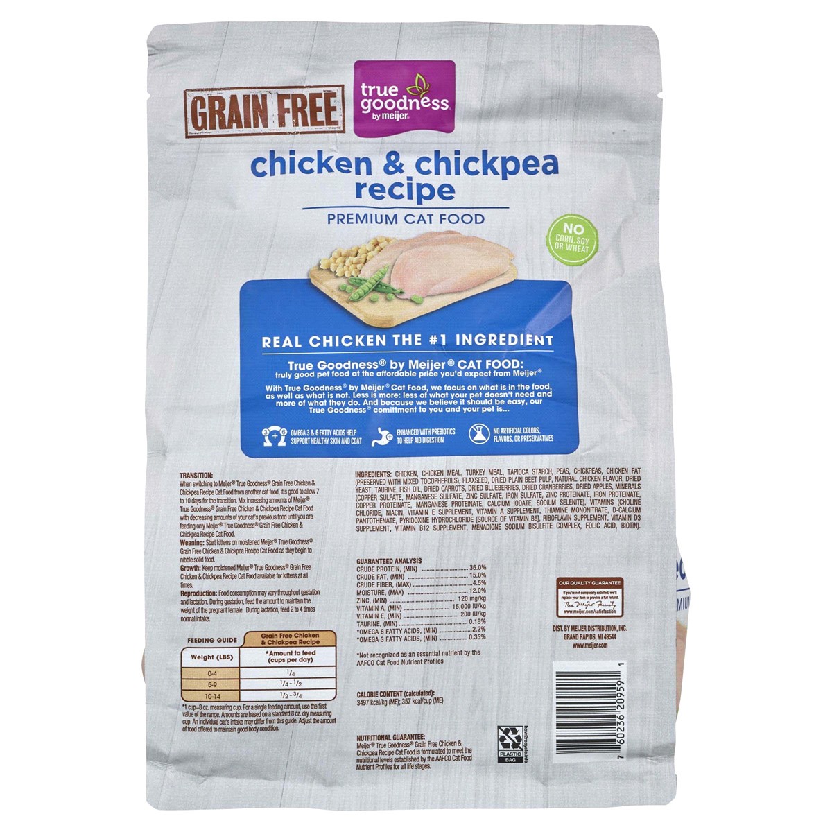 slide 2 of 2, True Goodness Dry Cat Food, Chicken, Pea & Egg, 3 lb